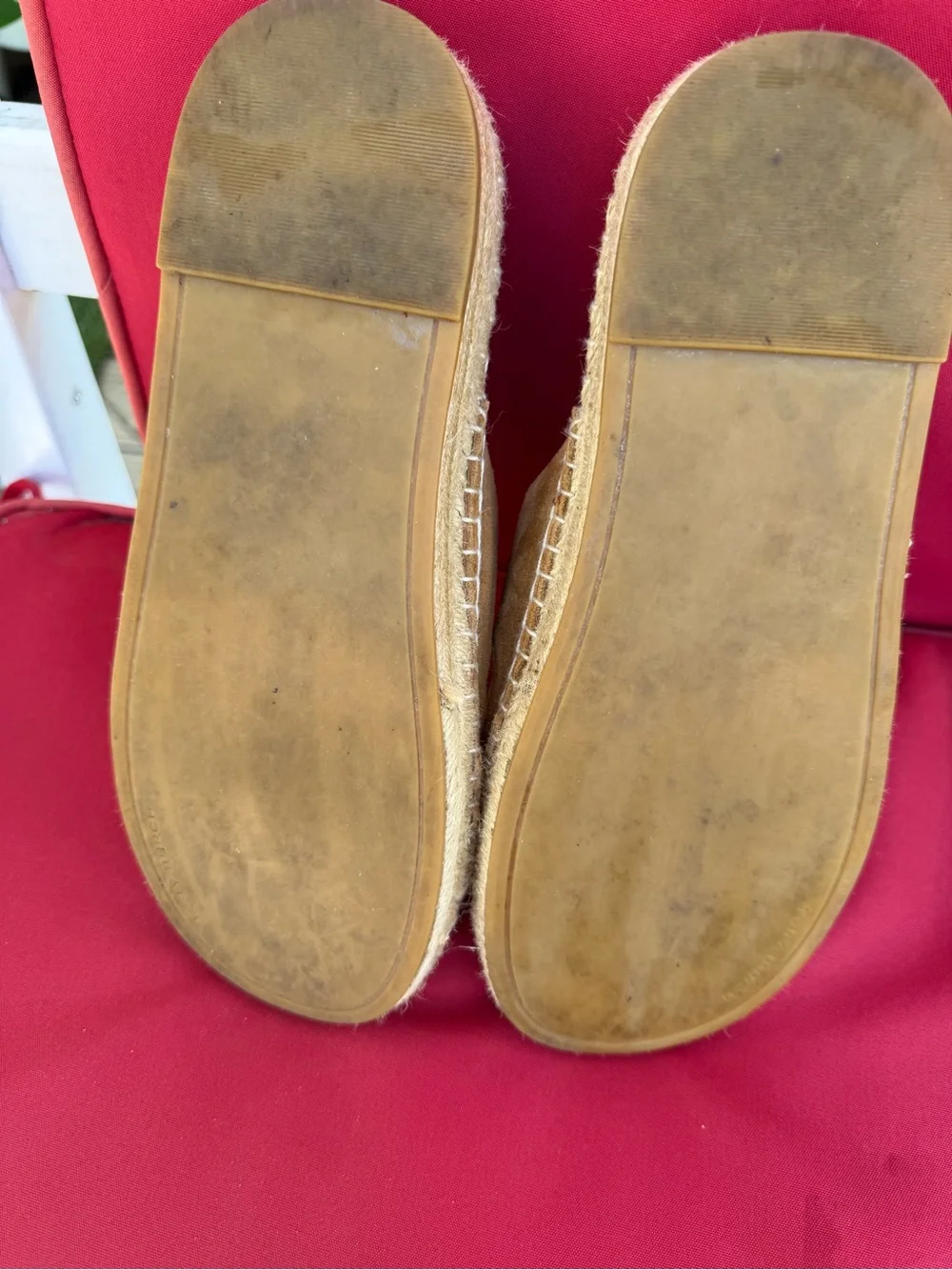Tory Burch Tan Suede Double-Buckle Espadrille Slide Sandal